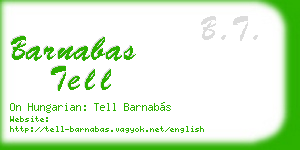 barnabas tell business card