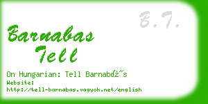 barnabas tell business card